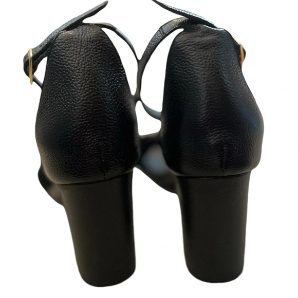 Kaanas black block heels velvet toe in excellent like-new condition size 8 - Picture 4 of 5